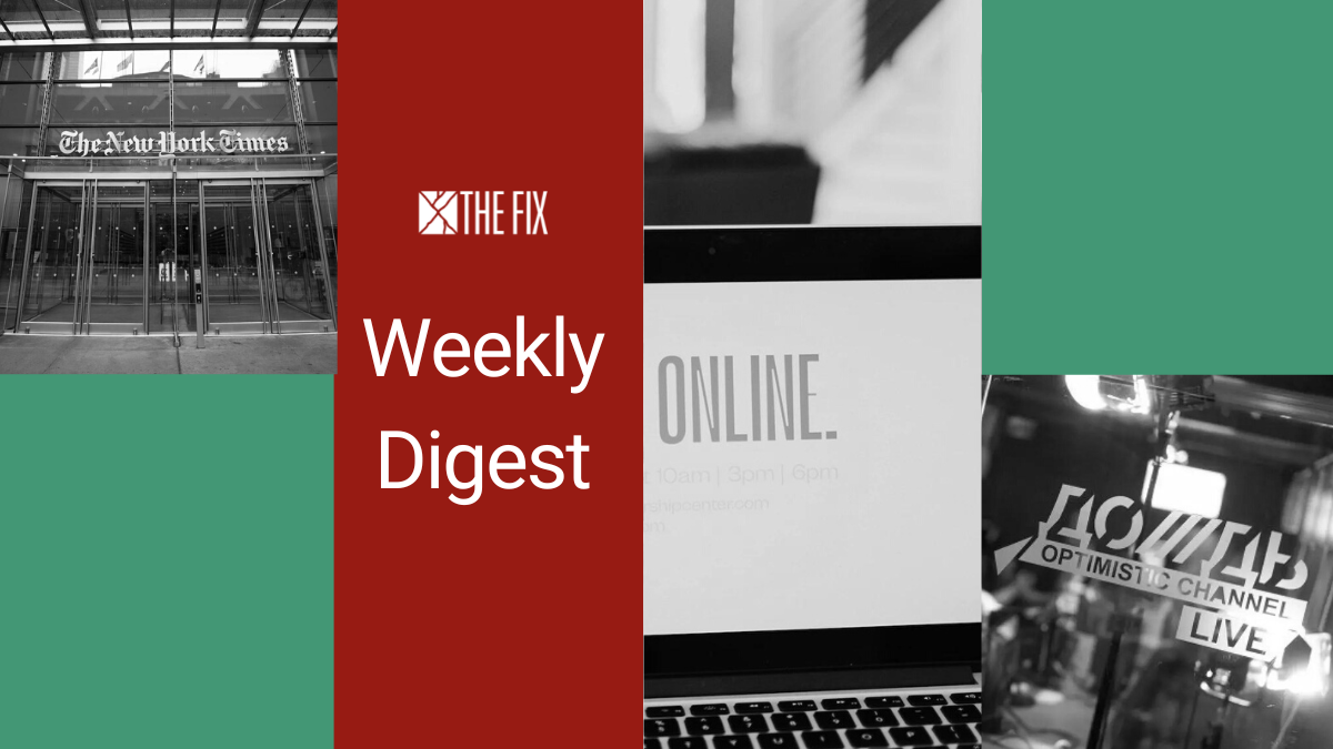 Weekly Digest: Dozhd’s licence revoked in Latvia, New York Times journalists on strike