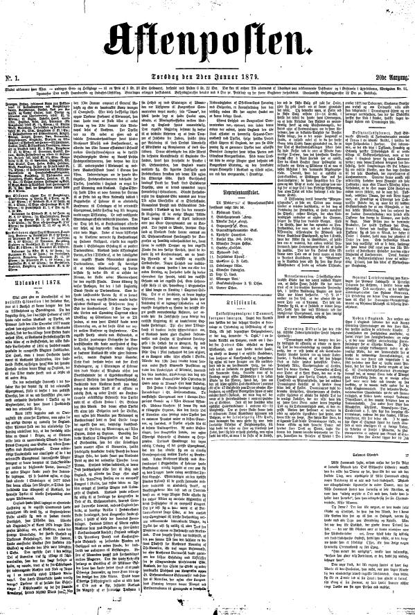 Aftenposten 2. Januar 1879 - framside.JPG